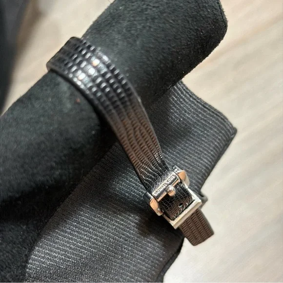 MICHAEL KORS Hamilton Black Suede Pointed-Toe Ankle Bootie with Buckle - Picture 3 of 11